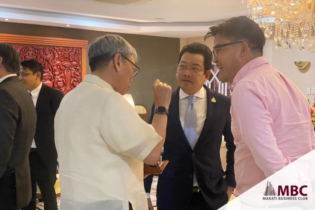 MBC Chairman Edgar O. Chua discusses collaborations for Thai and Philippine Businesses with Ambassador Tull Traisorat